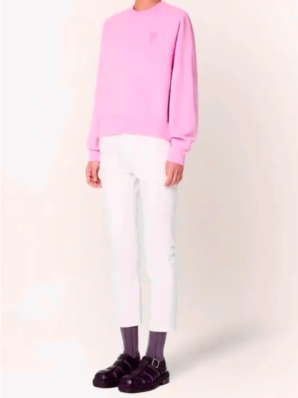 Ami Alexandre Mattiussi Bubblegum Pink Crewneck Sweatshirt